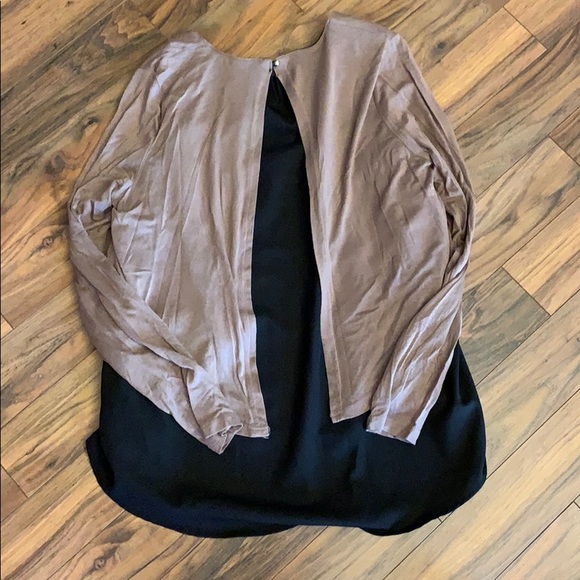 Brown and black OXYEA top. - Picture 3 of 3